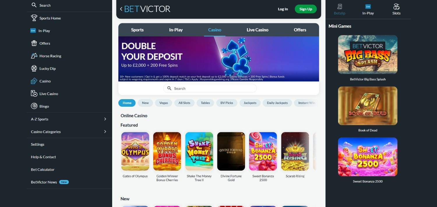 BetVictor homepage